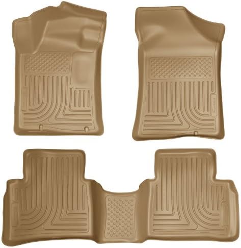 2013 - 2015 Nissan Altima - WeatherBeater Floor Mats Liners - Husky Tan Front &amp; Rear