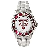 Texas A&M Aggies Suntime Competitor Game Day Steel Band Watch - NCAA College Athletics