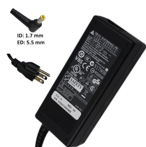 Genuine Delta 65W 19V 3.42A Laptop AC Adapter Charger Power Supply Cord for Gateway Nv73 Nv7316u; Nv73a Nv73a04u Nv73a06u Nv73a08u Nv73a17u; Nv79 Nv7921u Nv7915u; Nv79c Nv79c50u; Nv53 Nv5385u; Nv53a Nv53a52u