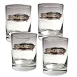Anaheim Ducks NHL 4pc Rocks Glass Set - Primary Logo by Great American Products