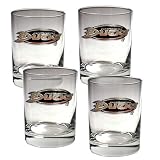 Anaheim Ducks NHL 4pc Rocks Glass Set - Primary Logo