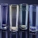 Mikasa Set of 4 Cheers Pastel Highball Glasses.