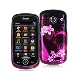 SAMSUNG SOLSTICE 2 A817 2D PURPLE HEART FLOWERS CASE