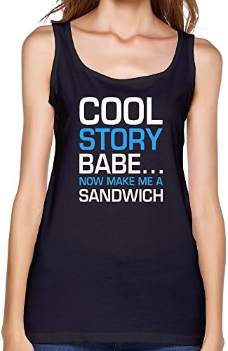 Women's COOL STORY BABE - NOW MAKE ME A SANDWICH Black L Tank-top