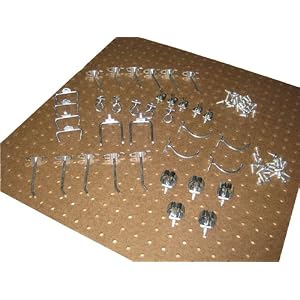 Click to buy Garage Pegboard: Triton Products TPB-36 48-by-24-by 1/4-Inch Tempered Hardboard Pegboard with 36-Piece Hook Assortment and All Mounting Hardware from Amazon!