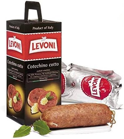 Levoni Cotechino Cotto PGI Modena Cooked Pork Sausage, 17.5 oz (Pack of 2) by Levoni