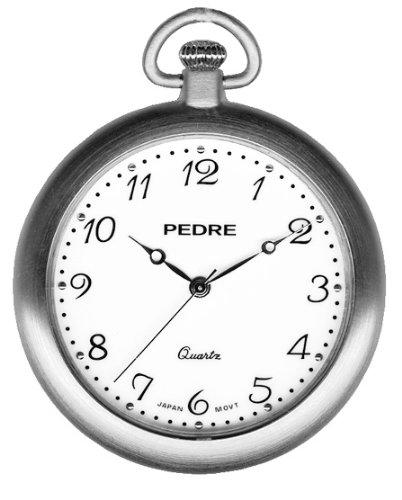 Pedre Silver Tone Pocket Watch with 14\