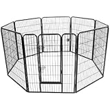 BestPet Hammertone Finish Heavy Duty Pet Playpen Dog Exercise Pen Cat Fence S, 40-Inch