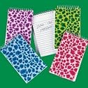 Dozen Assorted Bright Plush Animal Print Spiral Bound Notebooks [Toy]
