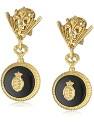 Ben-Amun Jewelry Regalia Intaglio Clip on Earrings