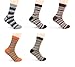 EBMORE Man Thick Wool Crew Winter Socks 5-Pack (Retro),Size 25- 27 cm
