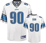 Reebok Ndamukong Suh Detroit Lions White Authentic Jersey Size 50