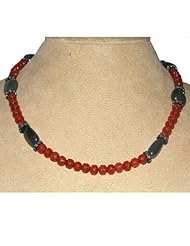 Diamond Pave Gemstone Beads Strand Necklace Silver Handmade Jewelry