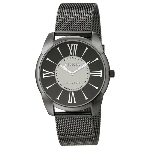 Invicta Men's 5338 Slim Collection Gunmetal Ion-Plated Stainless Steel Mesh Watch