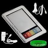 Clear Hard Snap-on Case with 12V Car Charger and Travel Wall Charger for Barnes and Noble nook E-Reader Reading Device (nook NOT Included)