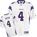 Brett Favre Jersey: Reebok White Replica #4 Minnesota Vikings Jersey