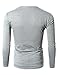 Doublju Mens V-Neck T-shirts with Long Sleeve LIGHTGRAY (US-S)