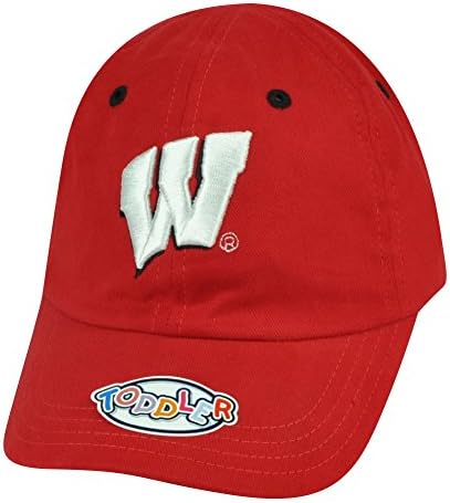 NCAA Wisconsin Badgers Toddler Velcro Red Relaxed Hat Cap Adjustable Slouched