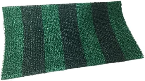 Clean Machine AstroTurf Doormat Mat Green Striped Pattern 20"x36" Shoe Scraper
