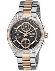 Citizen Womens Drive from Citizen Eco-Drive POV 2.0 Two Tone Rose Gold Swarovski Crystal Watch