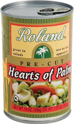 Roland Pre-Cut Hearts Of Palm, 14-Ounce can (Pack of 6)
