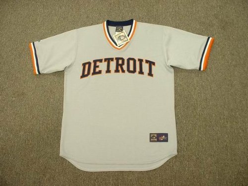 DETROIT TIGERS 1980's Majestic Cooperstown Throwback Away Jersey, 2XL