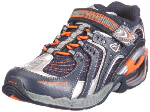 Stride Rite Slingshot S/O Sneaker (Toddler/Little Kid/Big Kid),Navy/Orange,10.5 M US Little Kid