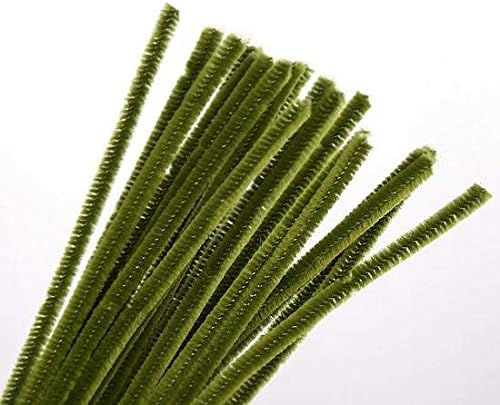 Craft Pipe Cleaners Chenille Stems Moss Green 9mm X 12" 100 Pc