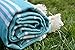 Dandelion - Basic Pattern - 100% Naturally-Dyed Cotton Turkish Towel Peshtemal - 71x39 Inches - Miami Blue