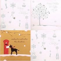 Handmade Christmas Cards - Special value 4 card selection by Five Dollar Shake