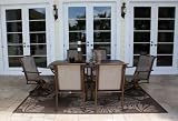 Chub Cay Patio 7 Piece Rocking Chair - Arm Chair - and Slatted Table Set