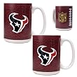 Houston Texans NFL 2pc Gameball Ceramic Mug Set - Primary logo by Great American Products