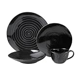Sasaki Spa Black 4-Piece Place Setting, Service for 1