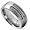 8MM Men's Titanium Ring Wedding Band with Stainless Steel Cables and Screw Design Size 7