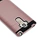LG G Stylo/LG LS770/G4 Stylus/G4 Note Case,[NOT for G4] Kmall Brushed Metal Texture [Full Body]Heavy Duty High Impact Maximum Drop Protection Dual Layer Protective Shockproof For LG G Stylo [RoseGold]