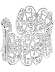 Sterling Silver 3/4 ct tw Diamond Cuff Bracelet 7 Inches