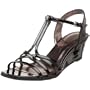 Etienne Aigner Women's Harriet T-Strap Wedge,Black,8 M US
