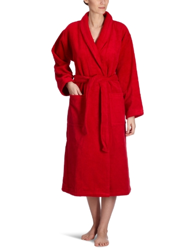 Schiesser 80121/380  Beauty Soft Uni-Frottier Damen Mantel mit  Schalkragen Gr&ouml;&szlig;e L rouge Preisvergleich