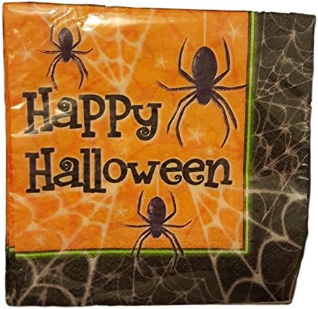 Party Impressions Happy Halloween Spider Web Napkins - 16 Count