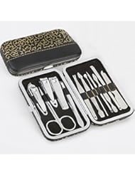From Amazon.com. Click for details:
 Health and Beauty: FashionClass 12 Pcs Stainless Pro Steel Nail Kit / Nail Clippers & Care Manicure Tools / Pedicure Set, Traveling / Grooming Kits with Portable Case for Salon and Home Personal Use - Fashion Class Health and Beauty: FashionClass 12 Pcs Stainless Pro Steel Nail Kit / Nail Clippers & Care Manicure Tools / Pedicure Set, Traveling / Grooming Kits with Portable Case for Salon and Home Personal Use - Fashion Class