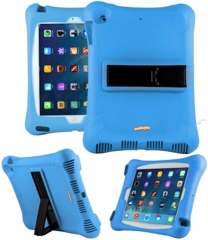 Anitoon Amplifier Speaker Case Cover For iPad Air 5th Gen BLUE With Armor Body and Stand