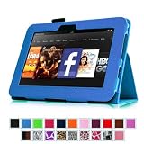 Fintie (Blue) Slim Fit Leather Case Cover Auto Sleep/Wake for Kindle Fire HD 7" Tablet (will only fit Kindle Fire HD 7") - Multiple Color Options