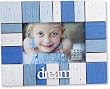 Dream Shabby Blue Wood Block Horizontal/Landscape Picture Frame 4x6