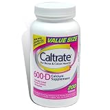 Caltrate 600+D Calcium Supplement 600 mg, 200 Tablets