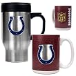Indianapolis Colts 16oz Travel Mug & 15oz Gameball Ceramic Mug Set - Primary logo NFL Football