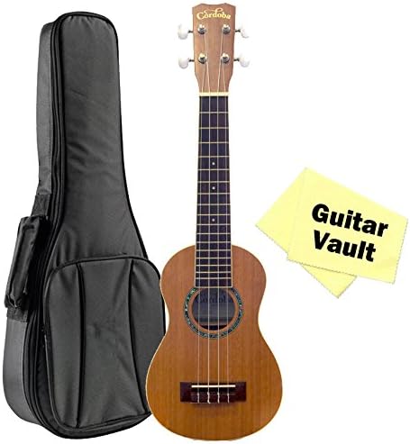 Cordoba 15SM Soprano Ukulele with Deluxe Gig Bag and Polishing Cloth