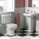 Traditional Basin and Toilet Set (including Cistern Fittings and Chrome Lever)