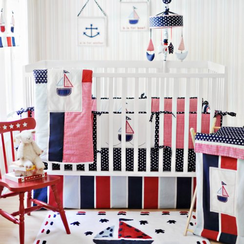 My Baby Sam 4 Piece Ahoy Mate Crib Bedding Set product image