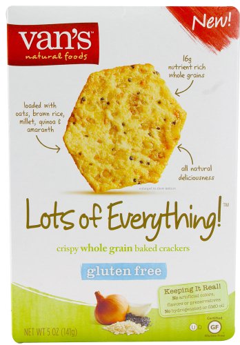 Vans Natural Foods Lots of Everything Gluten Free Crackers, 5 Ounce -- 6 per case.