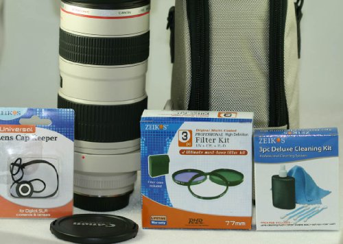 Canon EF 70-200mm 2.8 USM + 2X Auto Focus Tele converter with Set of 3 Filters , Hood , Case , Ext Warranrt , Cap Keeper , Cleaning Kit